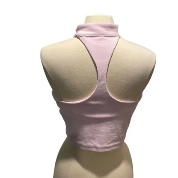 NWT Fabletics Terry Built-In Bra Tank in Pink Size Lg - Picture 4 of 5